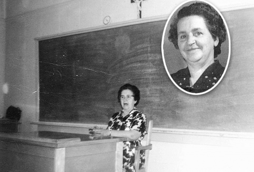 Cora Beloin (Mme Fabien Thibeault), enseignante de 1924 à 1934 et de 1950 à 1966